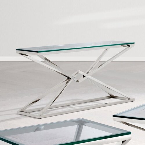 Eichholtz Console Table Connor L polished stainless steel