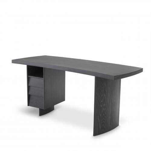 Eichholtz Desk Virage charcoal grey crown oak veneer