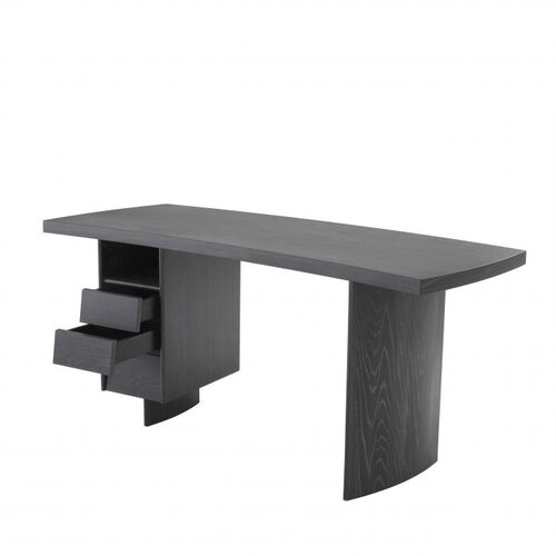 Eichholtz Desk Virage charcoal grey crown oak veneer