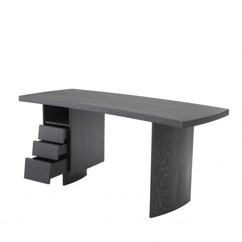 Eichholtz Desk Virage charcoal grey crown oak veneer