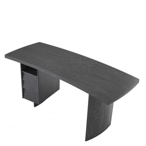 Eichholtz Desk Virage charcoal grey crown oak veneer