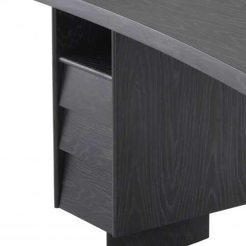 Eichholtz Desk Virage charcoal grey crown oak veneer