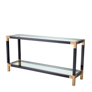 Eichholtz Console Table Royalton black brushed brass finish