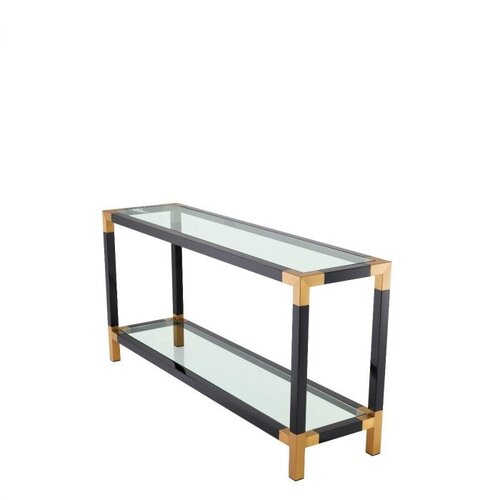 Eichholtz Console Table Royalton black brushed brass finish