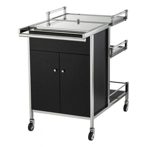 Eichholtz Trolley Eiffel polished stainless steel