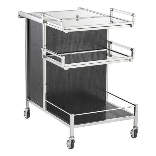 Eichholtz Trolley Eiffel polished stainless steel