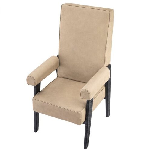 Eichholtz Chair Milo high black oak beige nubuck