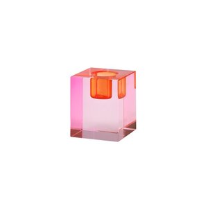 HOF House of Furniture DIOPTRICS, CRYSTAL CANDLE HOLDER, H6CM, BLOCK SHAPE