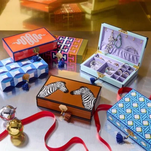Jonathan Adler ZEBRA LACQUER JEWELRY BOX