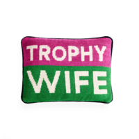 Trophy Wife Needlepoint Pillow