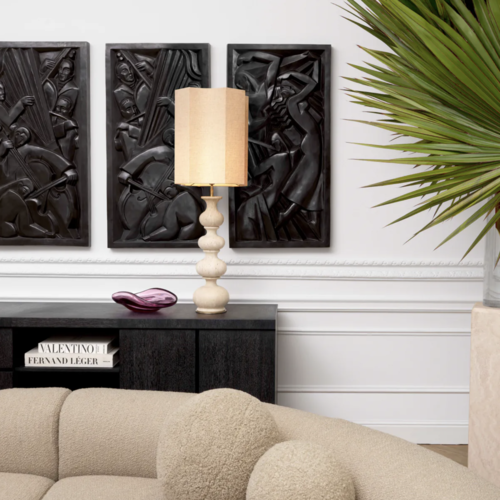 Eichholtz Table Lamp Mabel Travertine Eichholtz Table Lamp Mabel Travertine