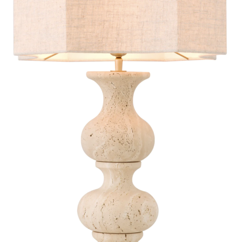 Eichholtz Table Lamp Mabel Travertine Eichholtz Table Lamp Mabel Travertine