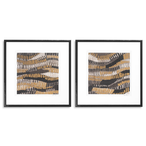 Eichholtz Print Metallic Undulation by June Erica Vess set 2