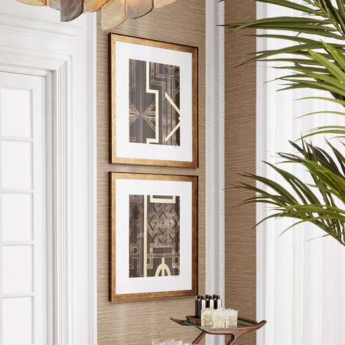 Eichholtz Print Trellis Pattern by Ethan Harper I set of 2