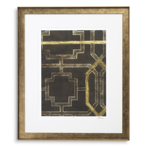 Eichholtz Print Trellis Pattern by Ethan Harper II set of 2 Eichholtz Print Trellis Pattern by Ethan Harper II set of 2