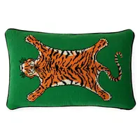 Tiger Needlepoint Pillow