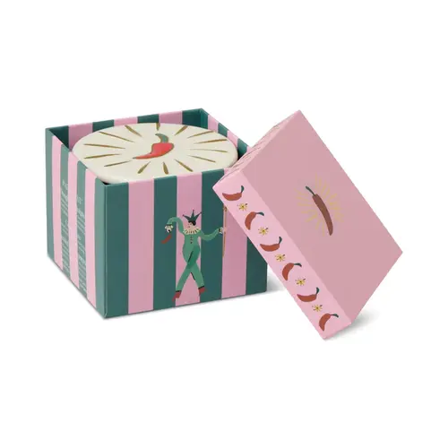 HOF House of Furniture Charmed 8oz/226g Green Glass Candle with Chili Lid - Chili Pepper & Mango