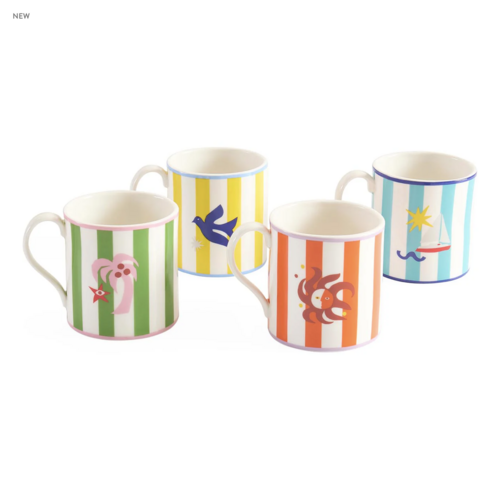 Jonathan Adler TABLETOP MUGS PLAYA- SET OF 4