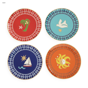 Jonathan Adler TABLETOP SMALL PLATES PLAYA- SET OF 4
