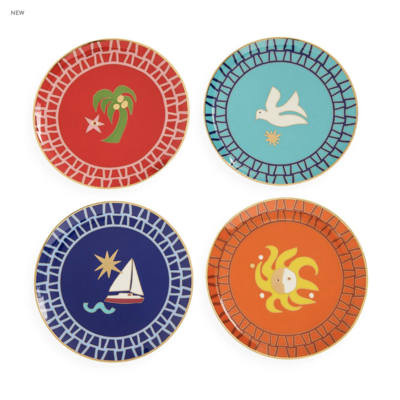TABLETOP SMALL PLATES PLAYA- SET OF 4