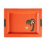 Playa Leather Palm Tree Tray