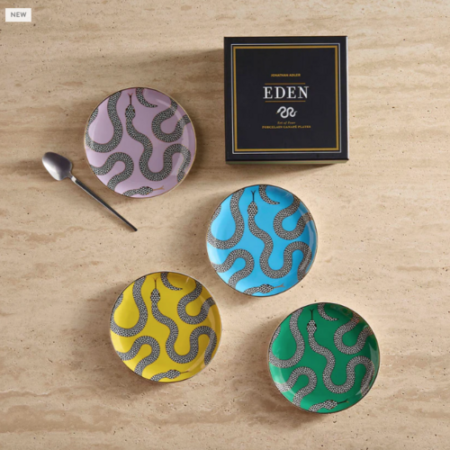 Jonathan Adler TABLETOP SMALL PLATES EDEN - SET OF 4