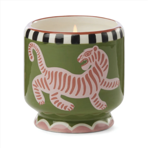 HOF House of Furniture Adopo 8 oz./226g Tiger Ceramic Candle - Black Cedar & Fig