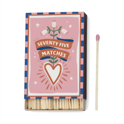 Adopo Boxed Matches "Hearts" set of 75 matches