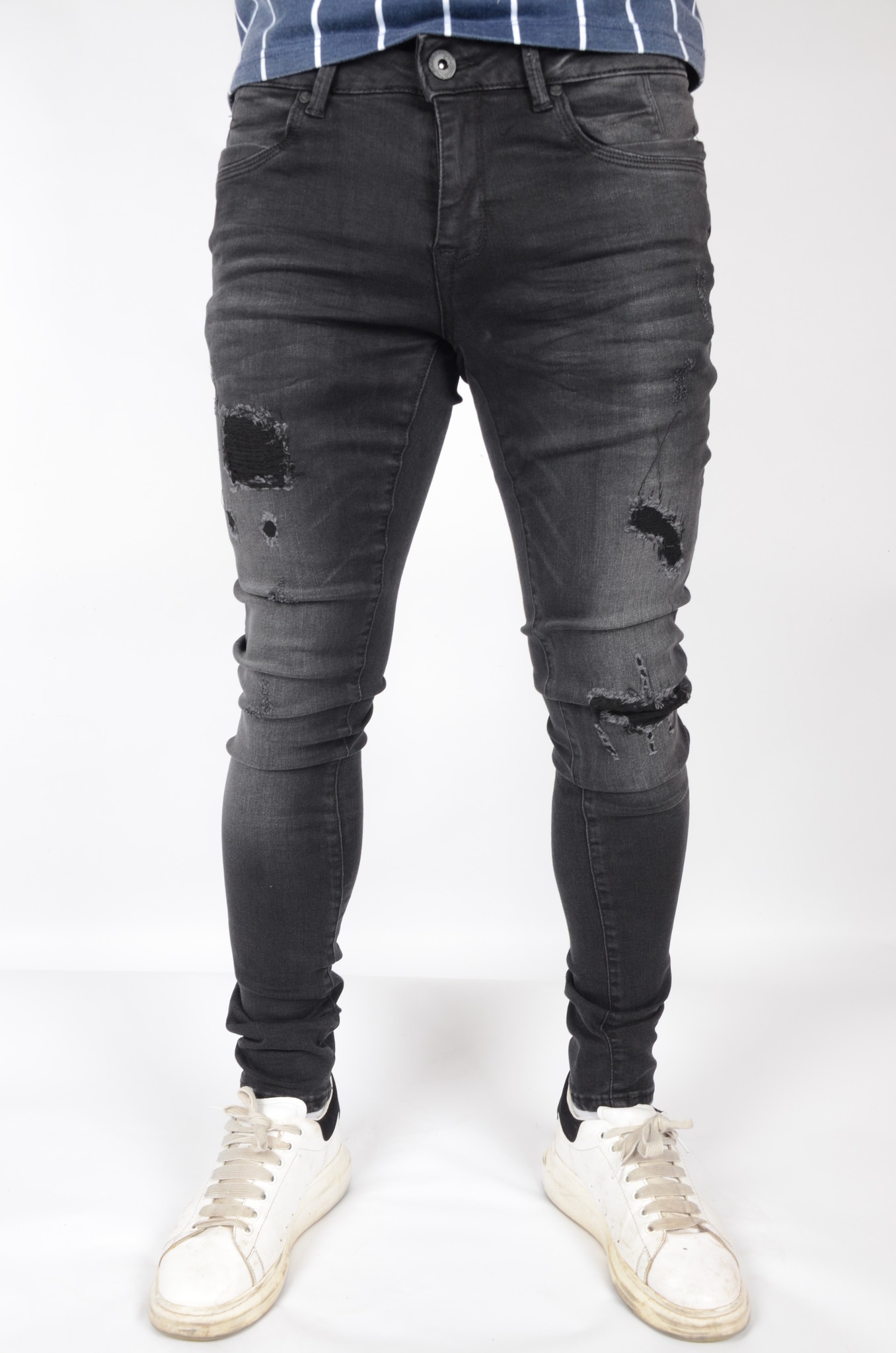 Gabbiano Ultimo Jeans Black Destroyed - Order Now Online
