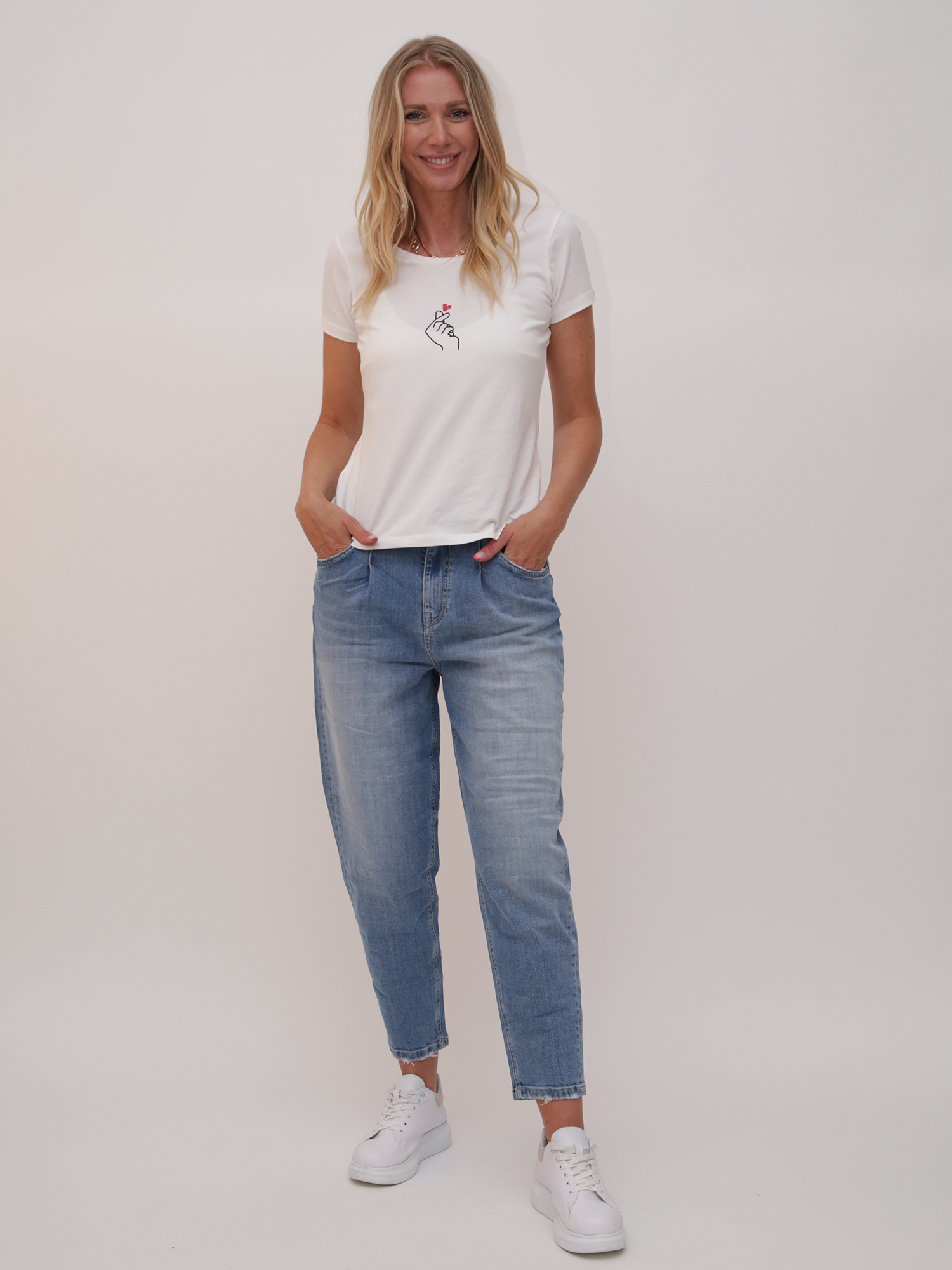 IRMA Mom Fit Ballon Blue