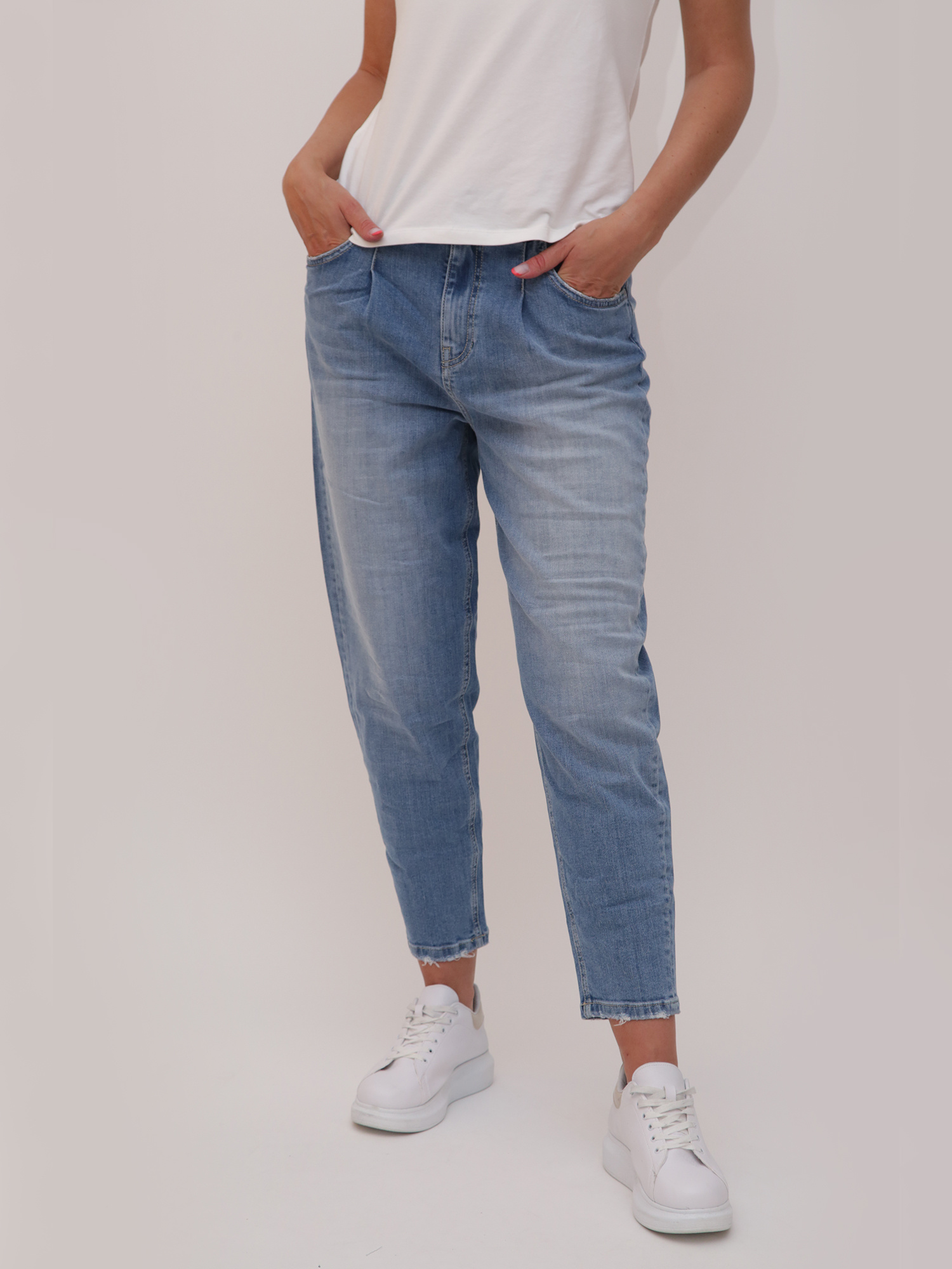 IRMA Mom Fit Ballon Blue
