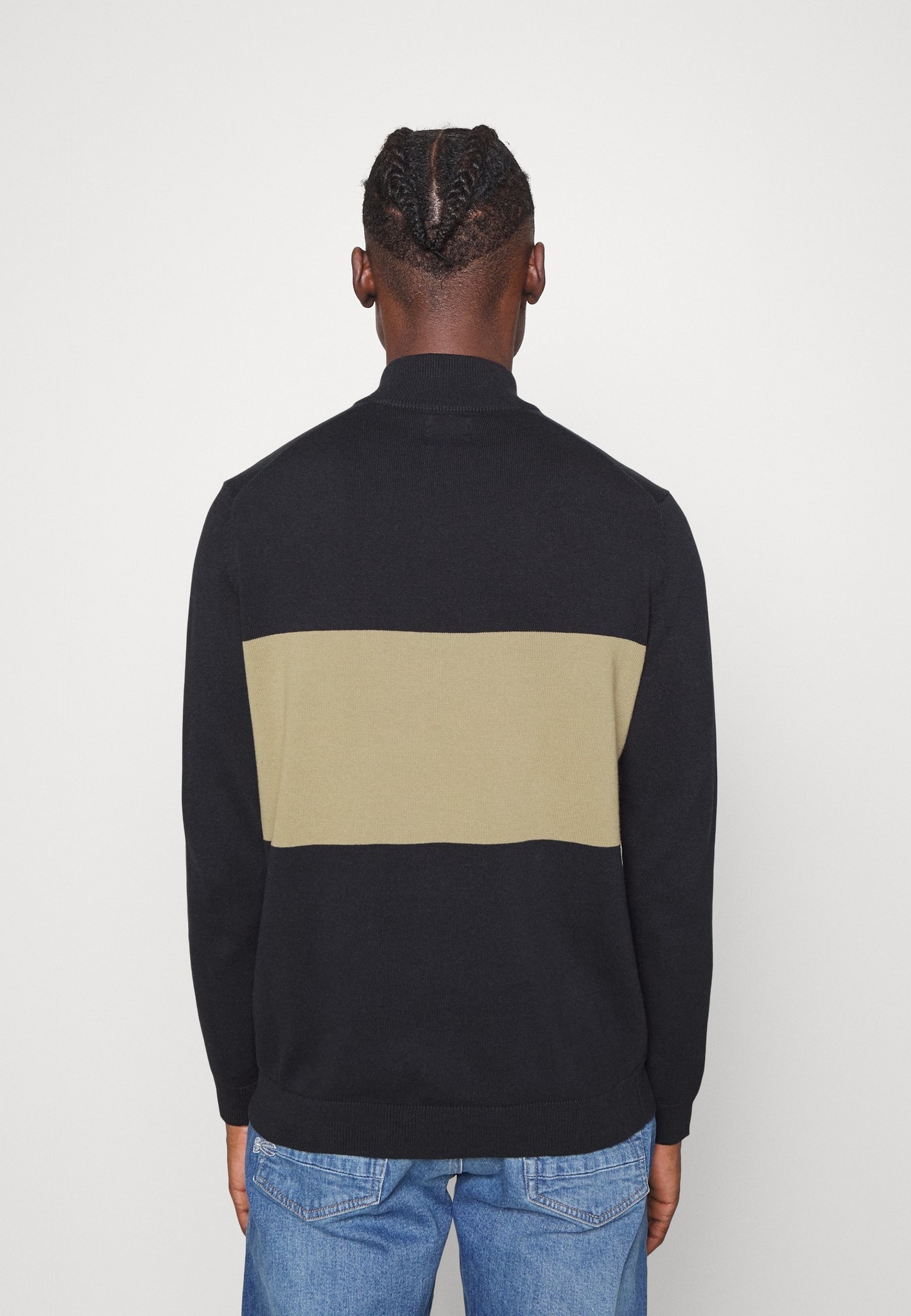 ONSALEX Stripe Half ZIP Knit (187197 Dark Navy)