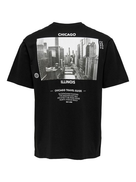 Only & Sons ONGUS RLX Photoprint SS TEE (187679 Black)