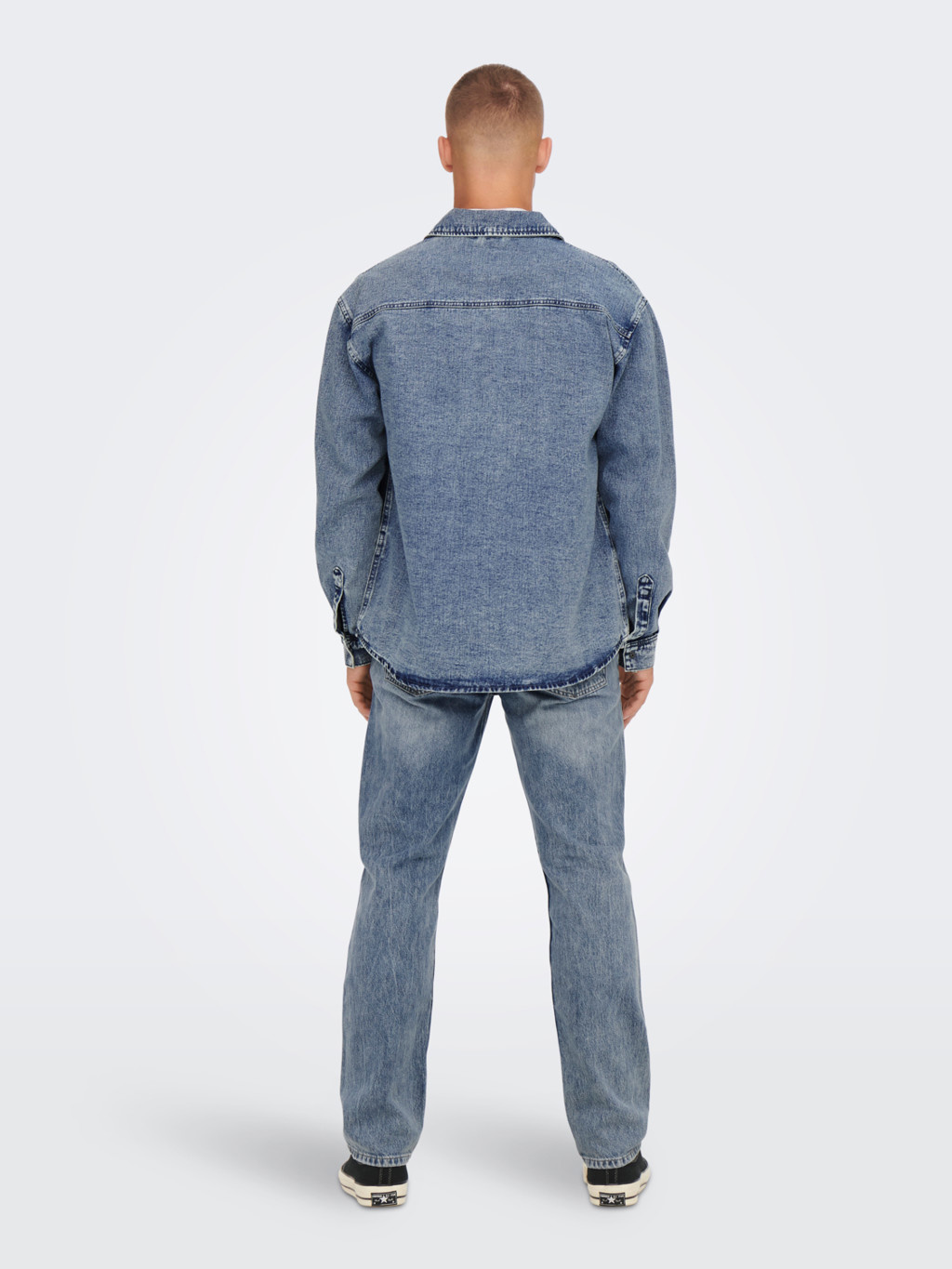 ONSBILL Washed 2965 Overshirt (218950 Blue Denim)