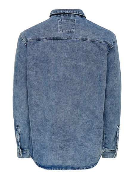 Only & Sons ONSBILL Washed 2965 Overshirt (218950 Blue Denim)