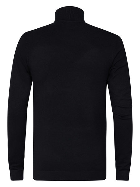 Petrol M-NOOS-KWC001 - Men Knitwear Collar Basic (9999 Black)