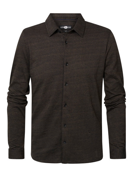 Petrol M-3020-SIL431 - Men Shirt Long Sleeve AOP (7116 Desert Palm)