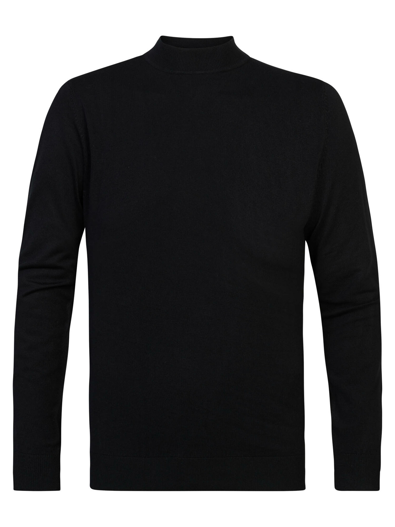 Petrol M-3020-KWC258 - Men Knitwear Collar Basic (9999 Black)