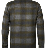 Petrol M-3020-SIL408 - Men Shirt Long Sleeve Check (7116 Desert Palm)