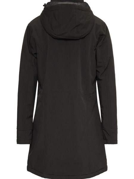 Nordberg GITTE Ladies Long Padded Softshell Jacket BLACK MELANGE