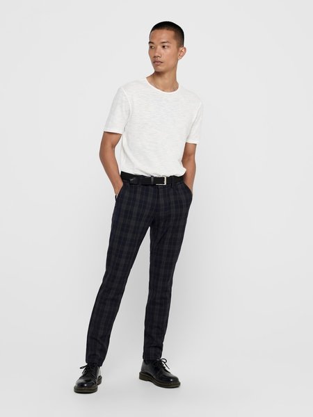 Only & Sons ONSMARK Pant Check DT 7046 Noos Dark Navy