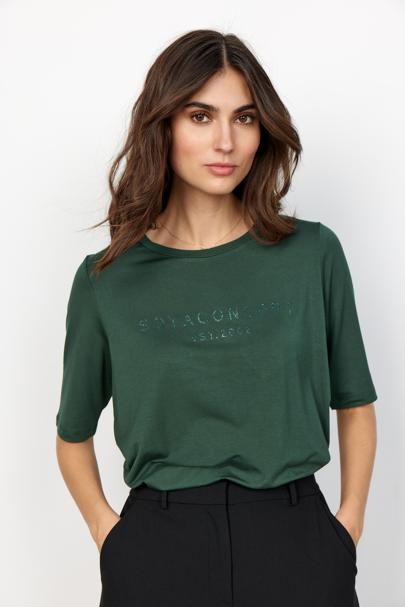 Soya Concept SC-NAIMA 27 T-SHIRT (7842 FOREST GREEN)