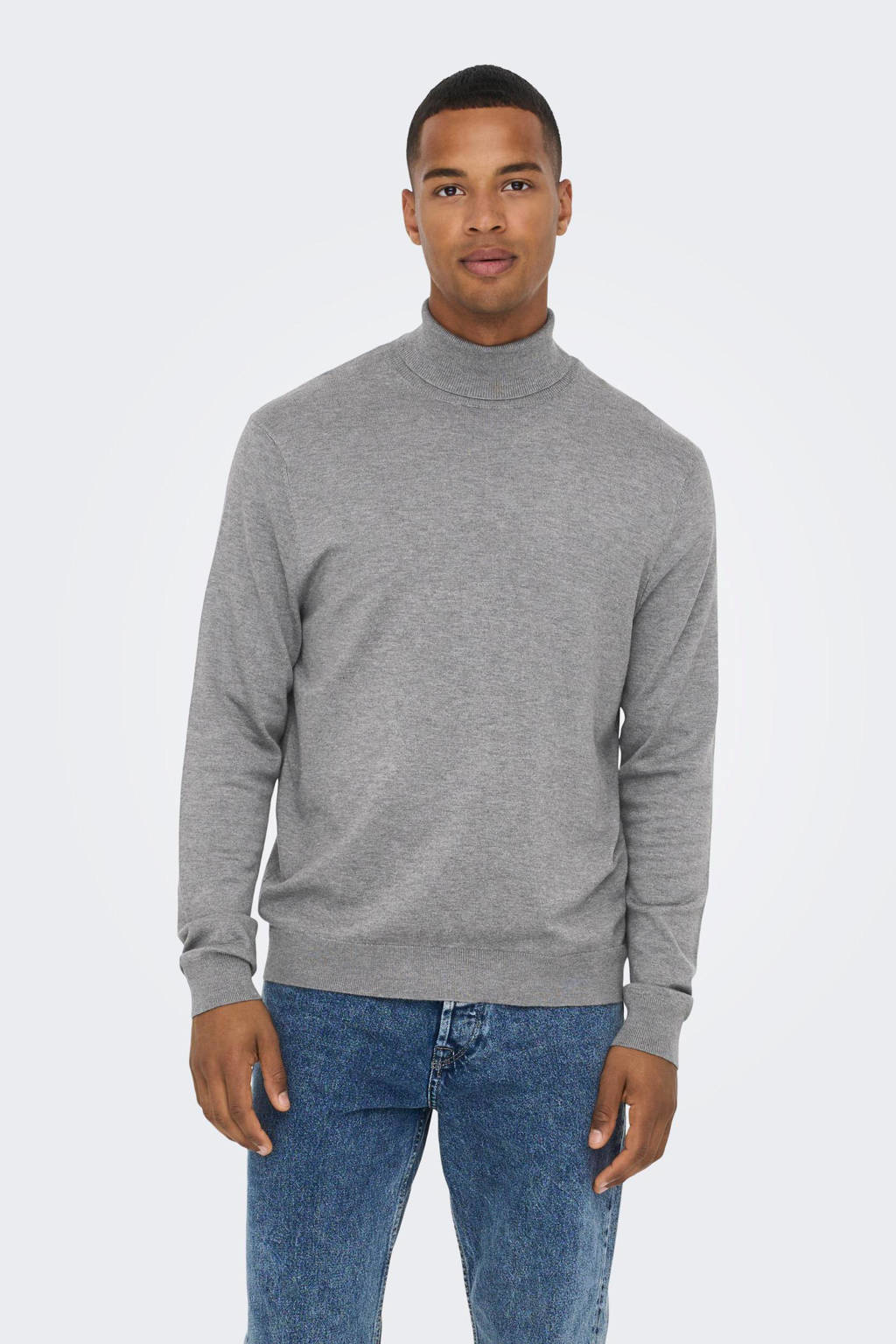 ONSWYLER Life Roll Neck Knit Grey Melange