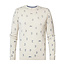 Petrol M-1020-KWR206 - Men Knitwear Round Neck Basic (0009 Antique White Melee)