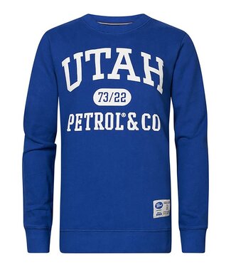 Petrol Industries M-1020-SWR319 - Men Sweater Round Neck Print (5093 Imperial Blue)