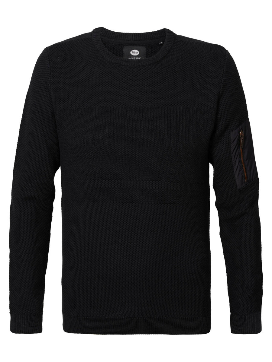 M-3020-KWR240 - Men Knitwear Round Neck Basic (9999 Black)