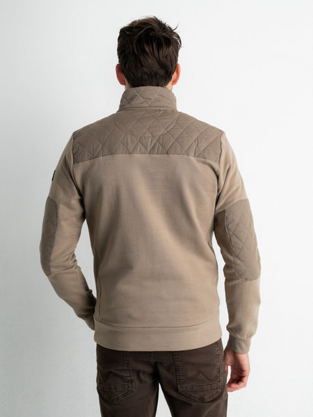 Petrol M-3020-SWC325 - Men Sweater Collar Zip (7113 Wild dessert)