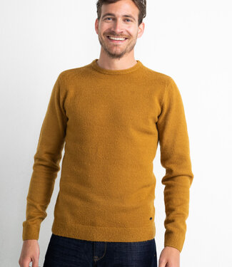 Petrol Industries M-3020-KWR238 - Men Knitwear Round Neck Basic (7121 Dark Gold)