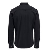 Only & Sons ONSTARP Slim Pique BTN DWN LS Shirt (187197 Dark Navy)