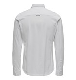 Only & Sons ONSTARP Slim Pique BTN DWN LS Shirt (193799 Cloud Dancer)